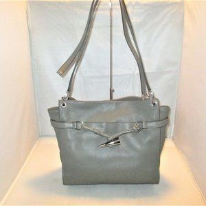 DKNY Cindy East/West Pebble Leather Tote $298 Grey  -  #2570
